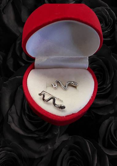 Sterling Silver Snake Earrings